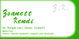 zsanett kendi business card